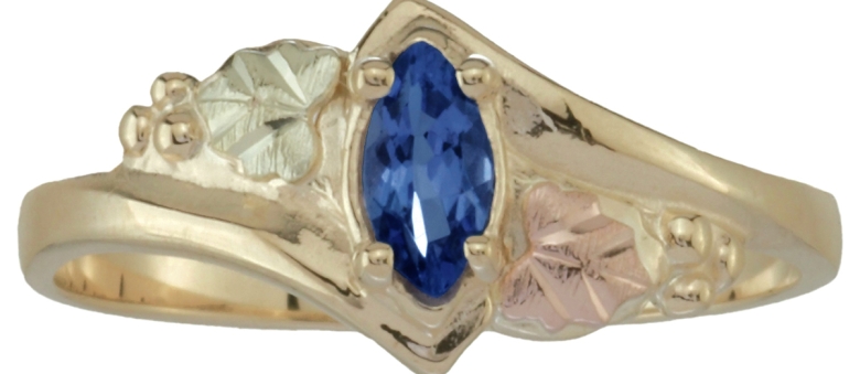 Blue Sapphire Black Hills Gold Rings