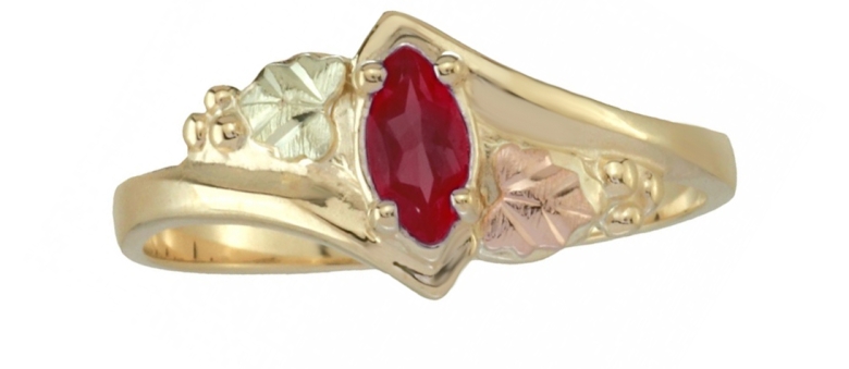 Ruby Black Hills Gold Ring