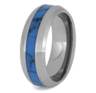 Stone Inlay Tungsten Rings, Handcrafted