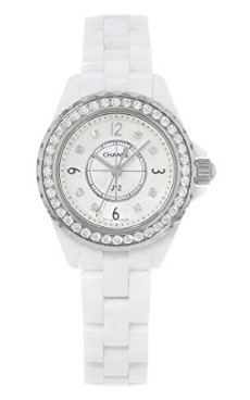Chanel J12 Mother of Pearl White Ceramic Ladies Watch H2572.