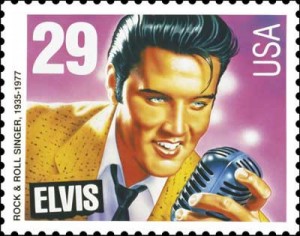 The Elvis Presely stamp was issued on January 8, 1993 and still remains one of the most popular stamps today...better than a pigeon, Hoselton says.