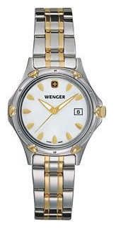 Wenger Standard Issue Watch with White Mother-of-Pearl Dial in Two Tone Stainless Steel.