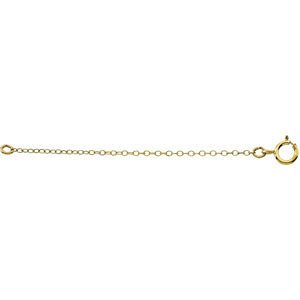 14k White Gold Necklace Extender Safety Chain (1.00mm)