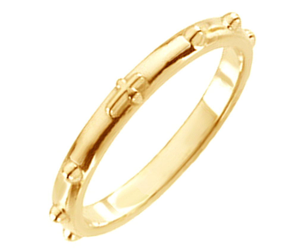 Rosary Ring 2.25mm 18k Yellow Gold. 
