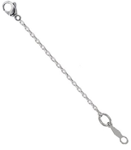 Solid White Gold Chain Extender 1 Inch Extender 2 Inch 