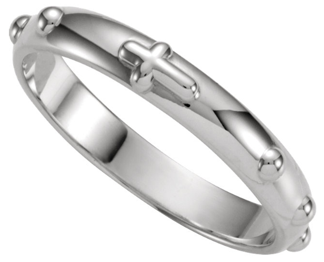 Platinum Rosary Ring. 