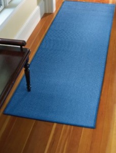 Corn flower blue sisal rugs bring summer fresh inside. Click here to purchase at Amazon
