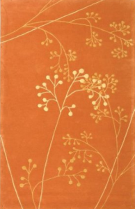 Orange wool rugs are excellent way to add color to warm up your home.