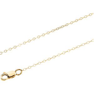 14k Yellow Gold Titan Laser Cable Chain with Lobster Clasp