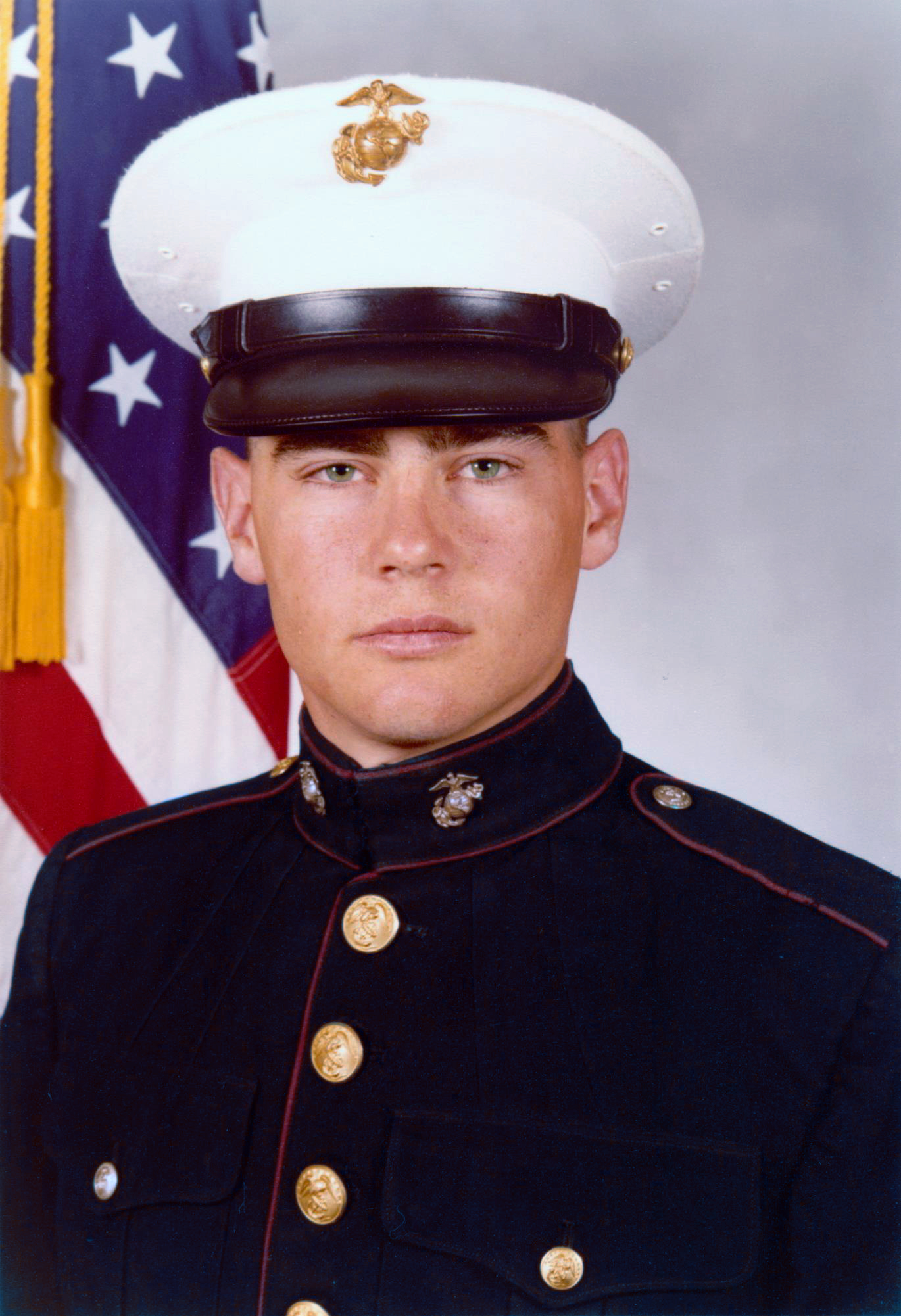 Daniel Whitney in Marine Dress Blues