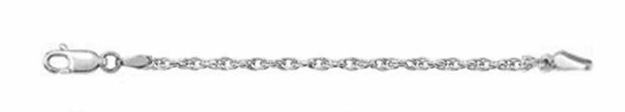 14k white gold rope extender and or safety chain.