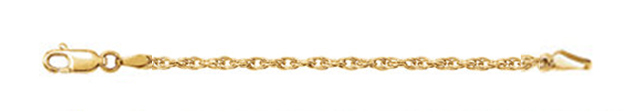 1.5mm 14k yellow gold rope extender and or safety chain with lobster clasp.