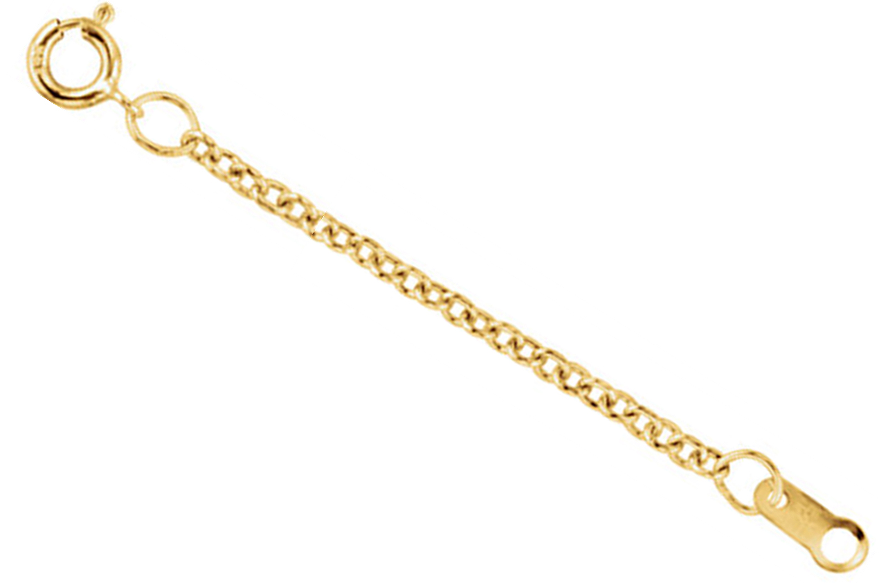 14k yellow gold extender chain or bracelet and watch safety chain.