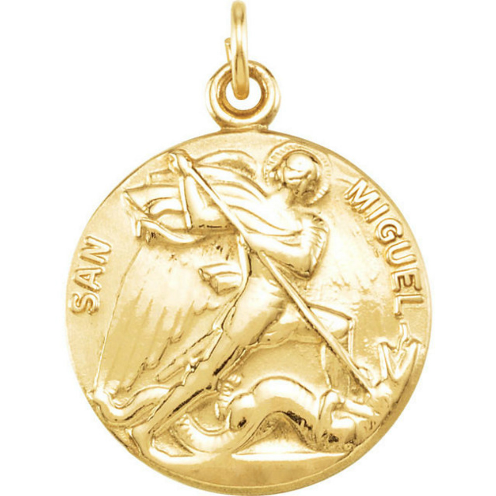 14k Yellow Gold St. San Miguel Medal.