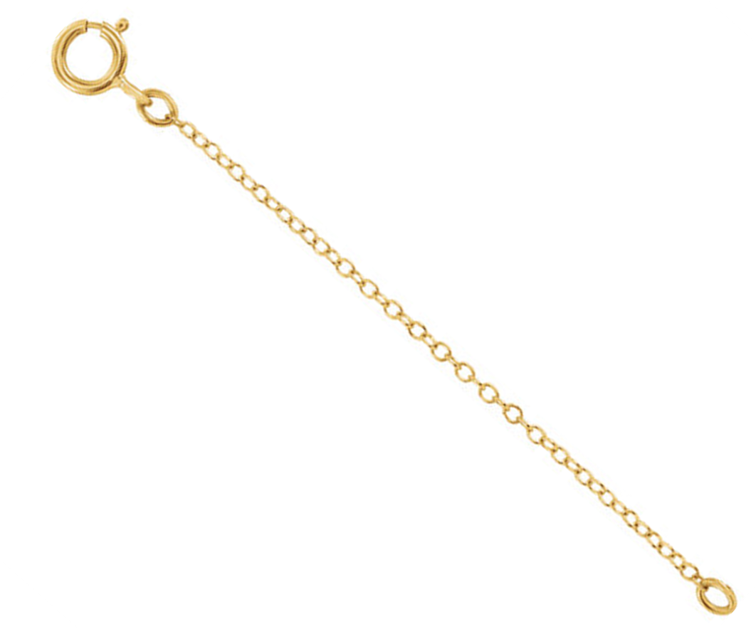 14k yellow gold extender chain or bracelet and watch safety chain.