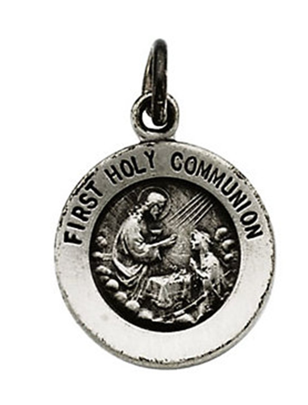 Sterling Silver First Communion Medal (12 MM)