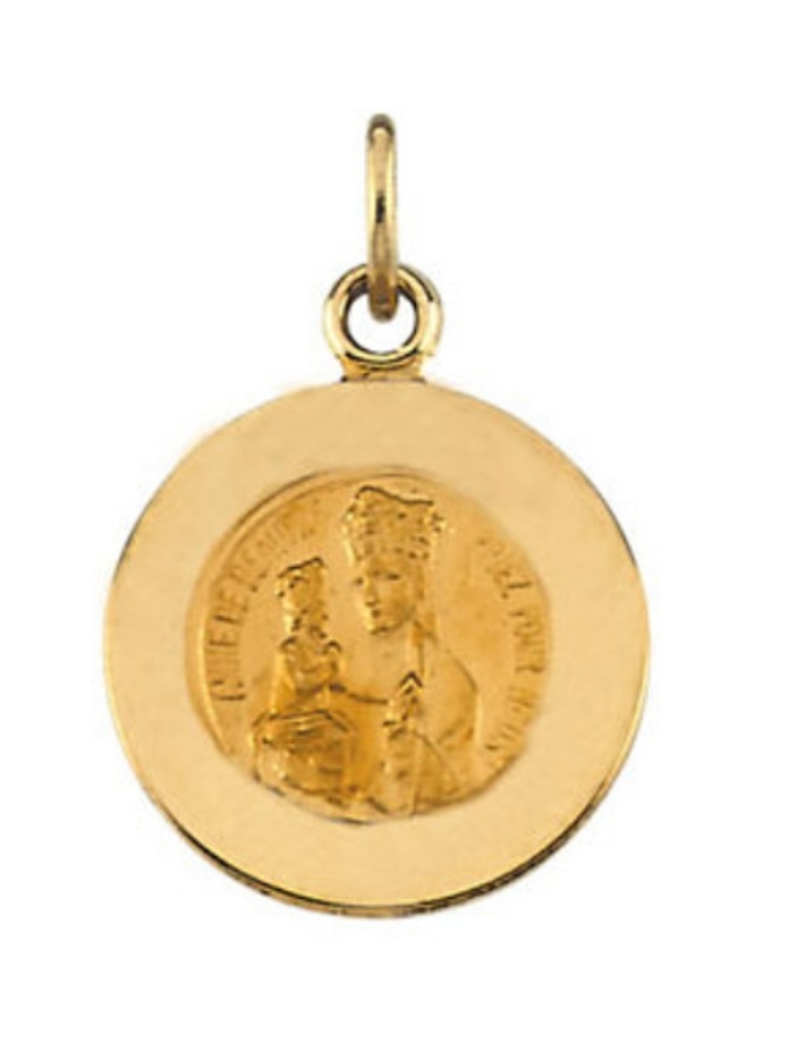 14k Yellow Gold St. Anne de Beau Pre Medal (12 MM).