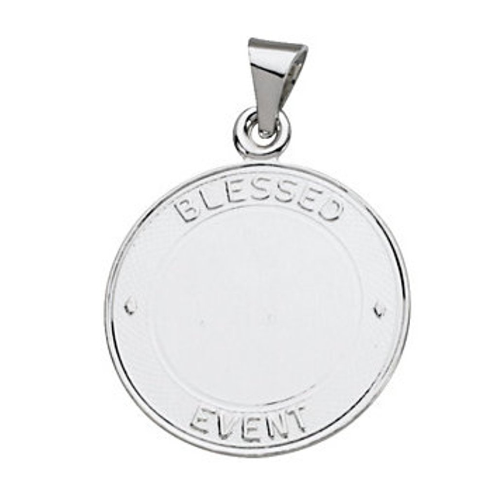 Sterling Silver Blessed Event Medal (19 MM).