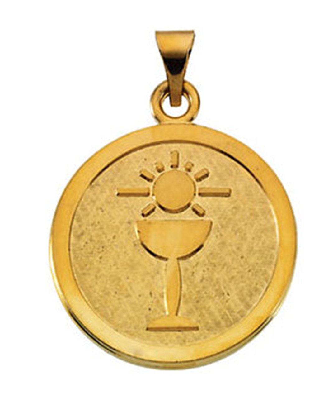 14k Yellow Gold Blessed Sacrament Medal (23 MM)