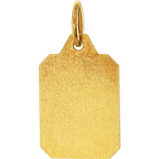 Fancy Rectangle Shaped Medal Back View.