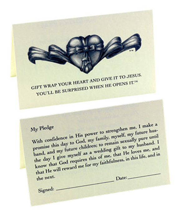 Gift Wrap Heart Card comes with some of the Heart Cross chastity rings.