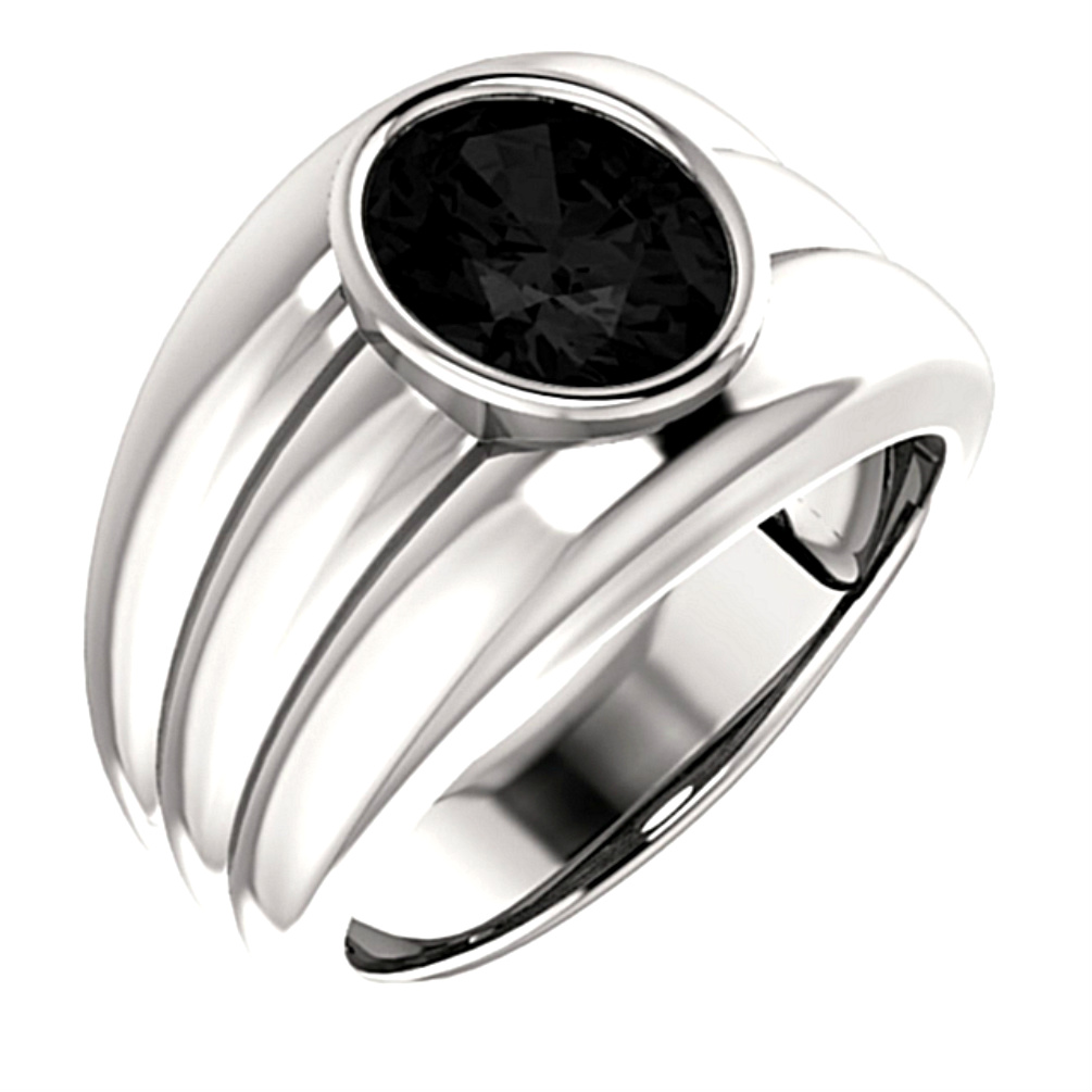 Men's 14KR Onyx Bezel. 