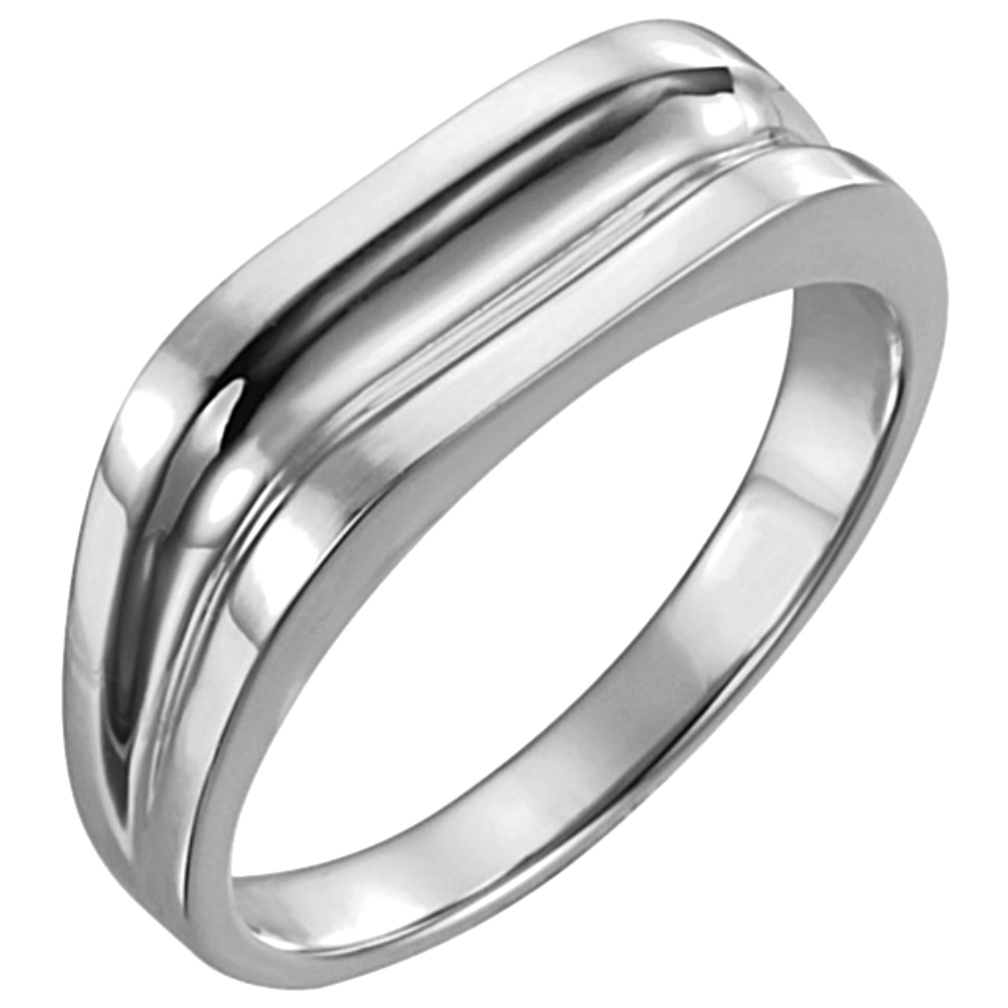 Men's 10k White Gold Ring. 