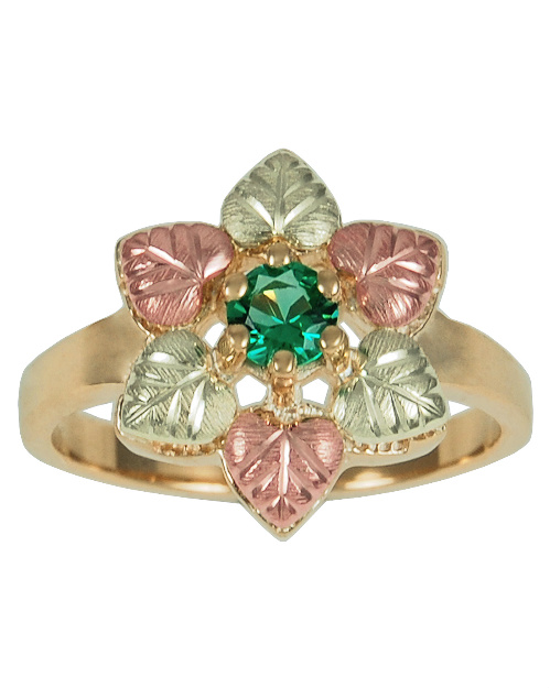 10k Yellow Gold Rings with Black Hills Gold motif. 