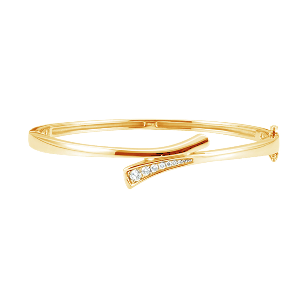 Graduated Diamond Journey Bracelet, 14k Yellow Gold, 6.5"