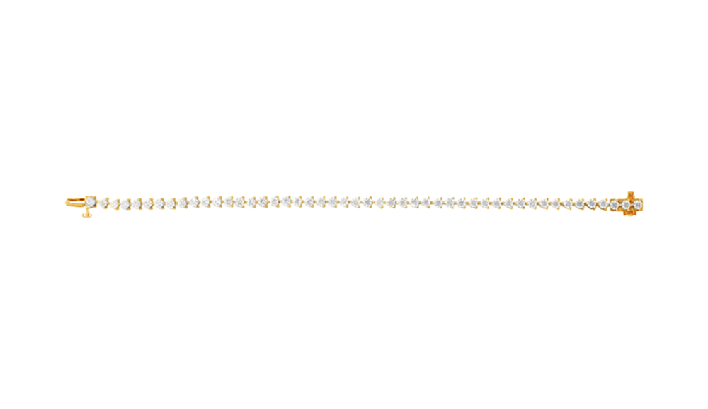 Diamond Line Bracelet, 14k Yellow Gold, 7.25" (5 Cttw, GH Colour, I1 Clarity)