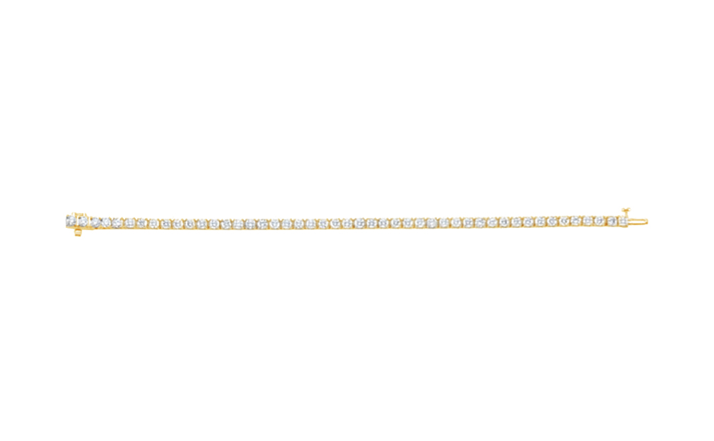 Diamond Line Bracelet, 18k Yellow Gold, 7.25" (7 Cttw, GH Colour , SI1 Clarity)