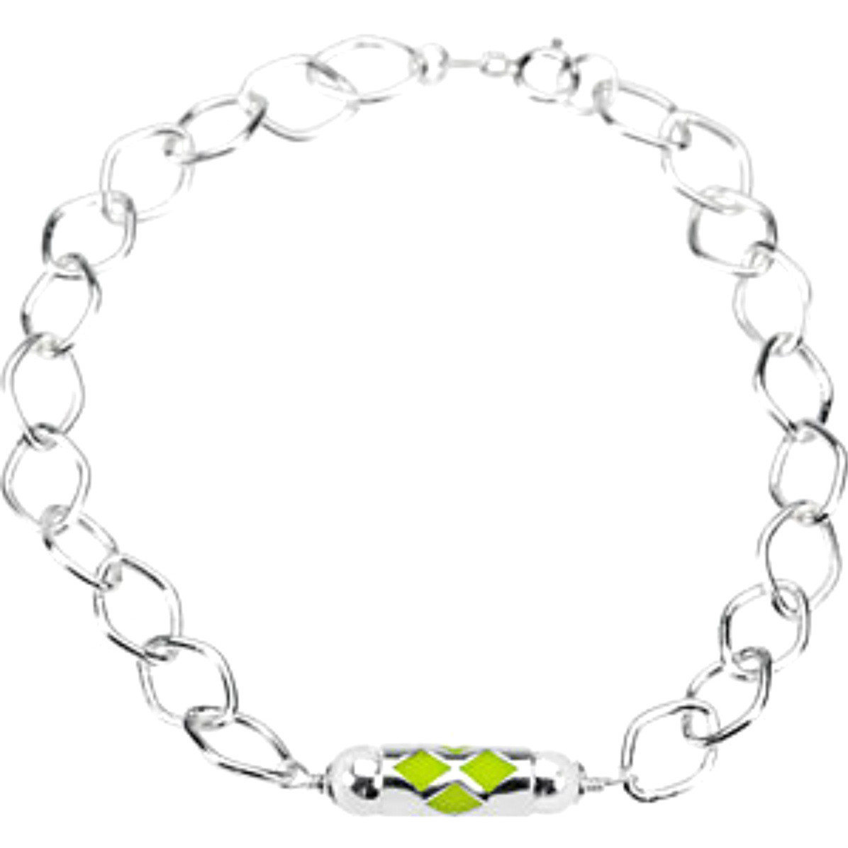 Make It Happen' Green Lantern Sterling Silver Youth Bracelet, 7.5" 