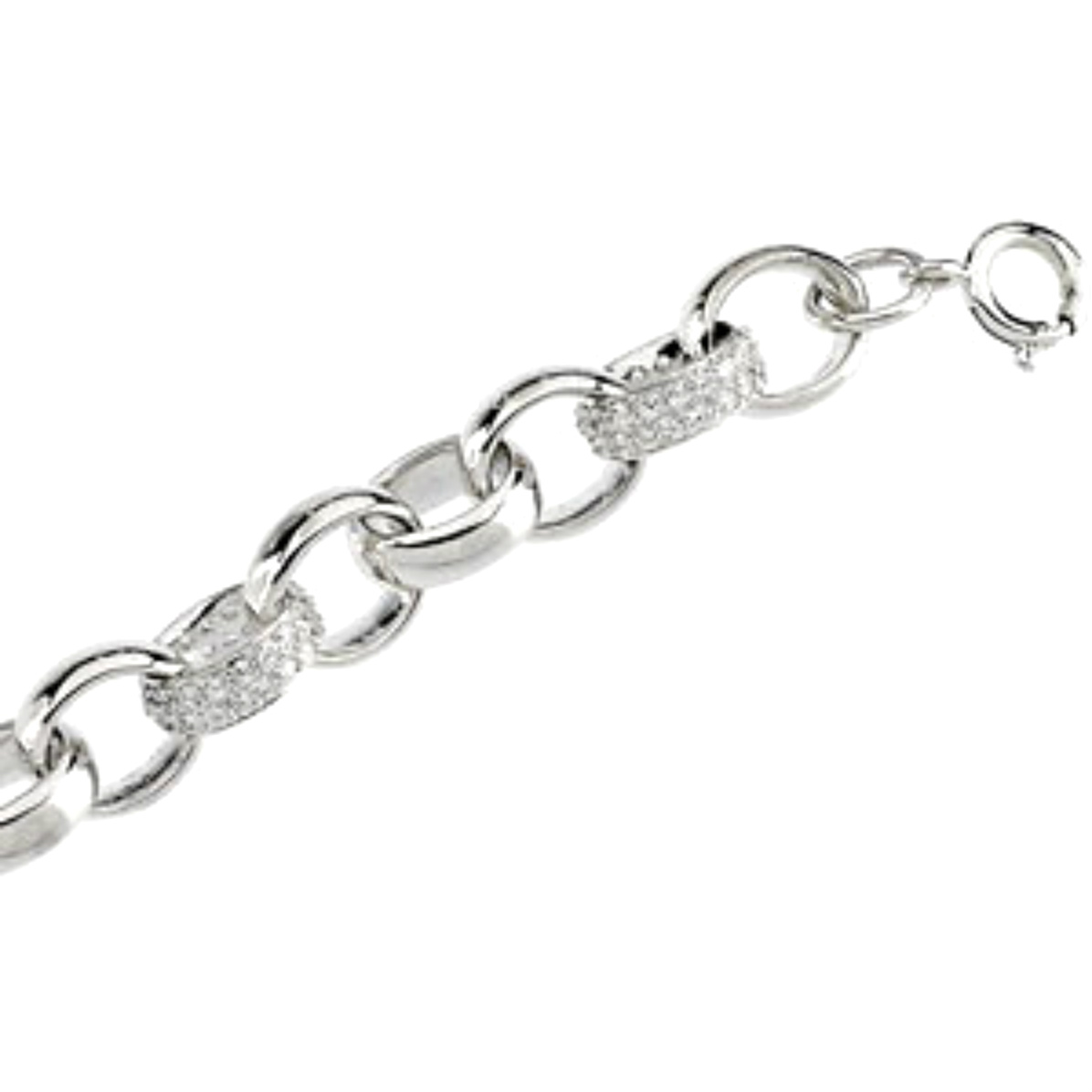 Classy Cubic Zirconia Line Bracelet, Sterling Silver, 7"