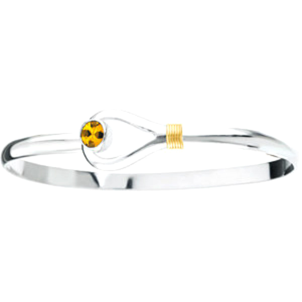 Family Hook Bracelet Sterling Silver and  14kt Yellow
