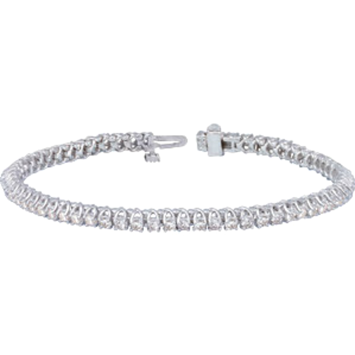 14kt White Bracelet Line Link Only