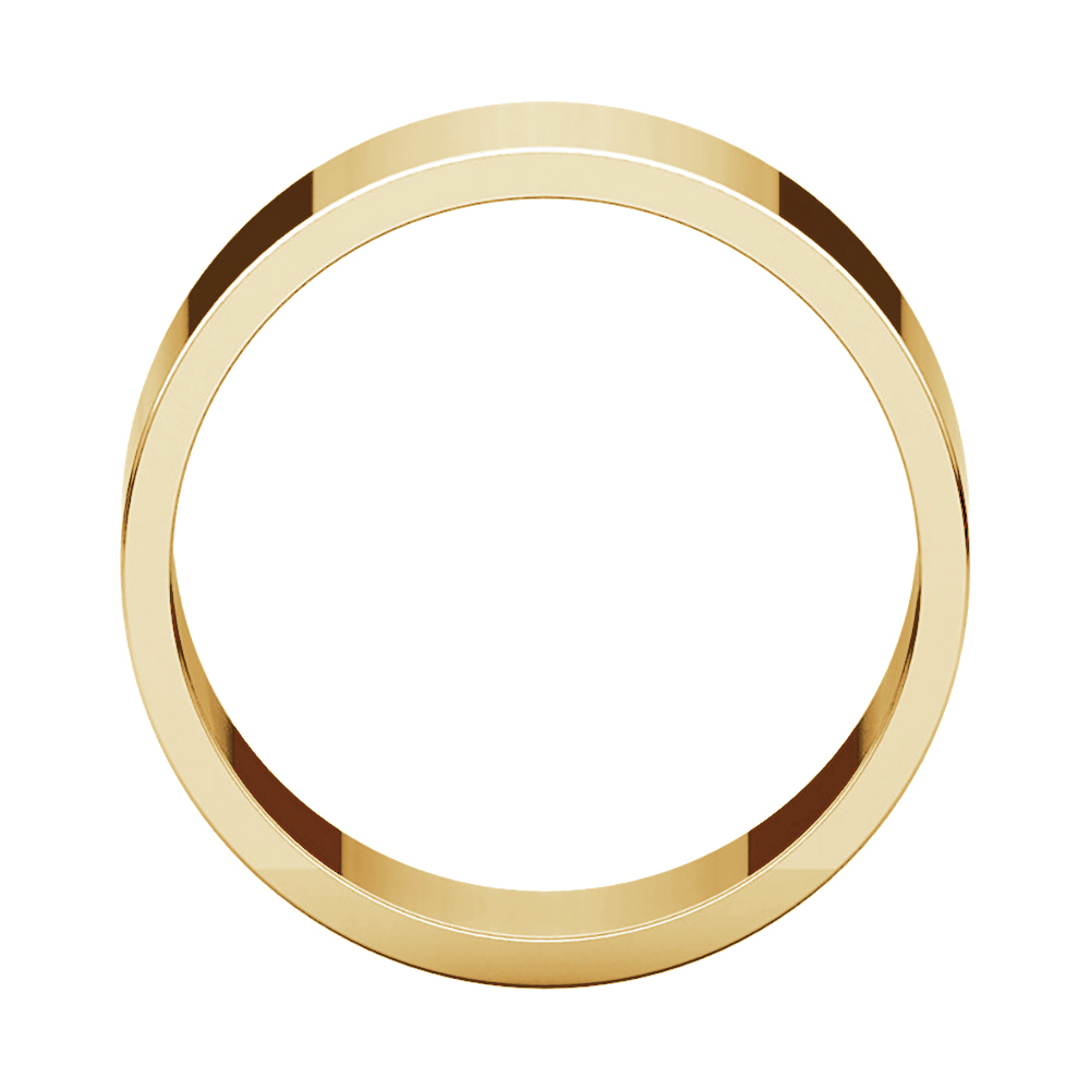 Flat 14mm Band, 10K Yellow Gold