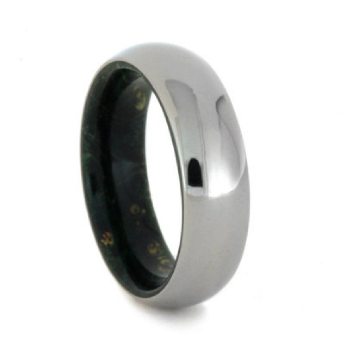 Green Box Elder 6mm Comfort-Fit Titanium Wedding Band