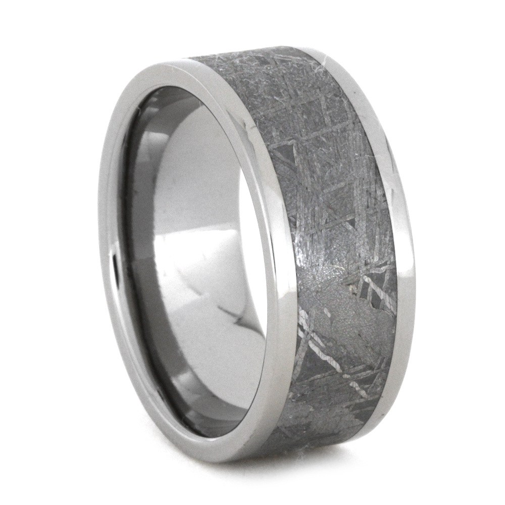Meteorite Inaly Flat Ring 8.5mm Comfort-Fit Titanium Wedding Band