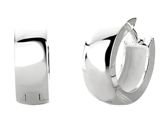 Hoop Earrings, Sterling Silver (14mm).