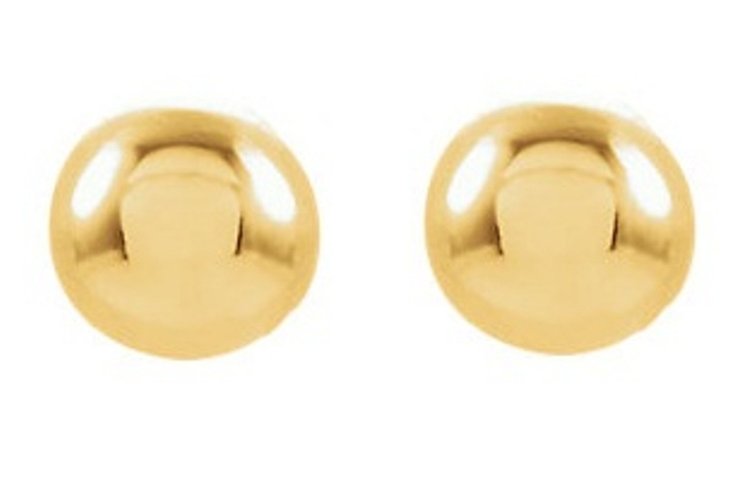 Ball Stud Inverness Piercing Earrings, 14K Yellow Gold