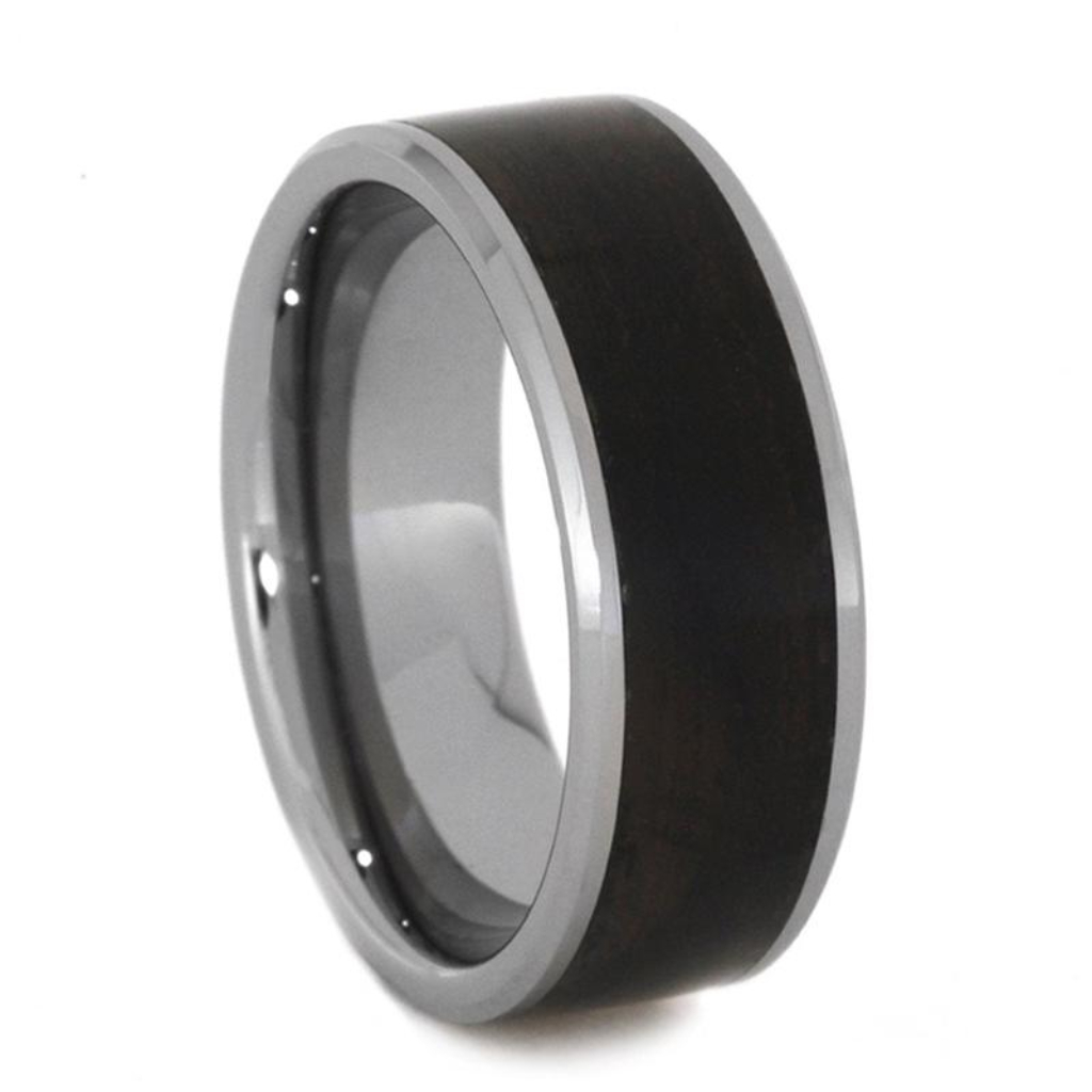    Agate 8mm Tungsten Comfort-Fit Wedding Band