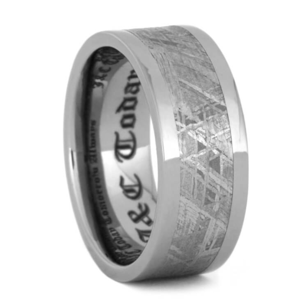 Gibeon Meteorite 8mm Titanium Comfort-Fit Wedding Band 