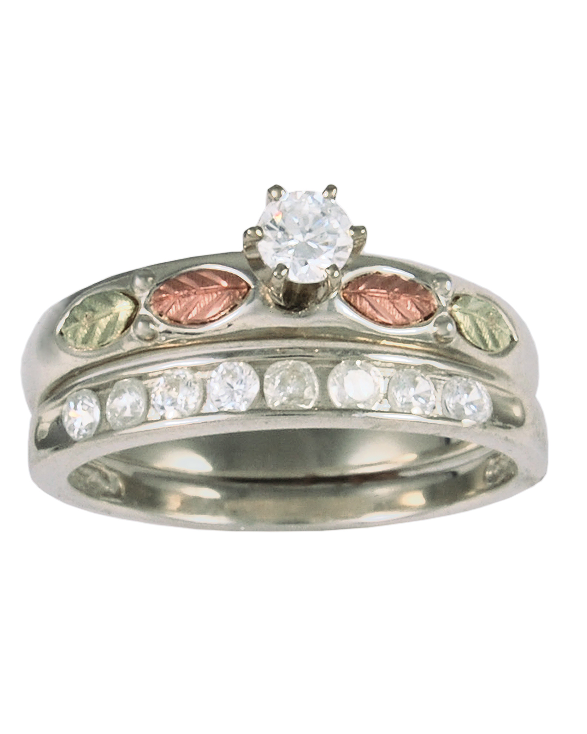 CZ Wedding Ring, Sterling Silver