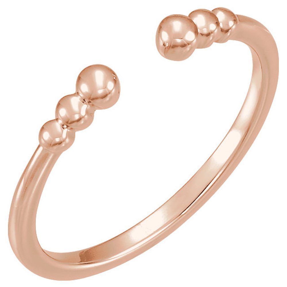 Graduated Beaded Ring, 14k Rose Gold 
