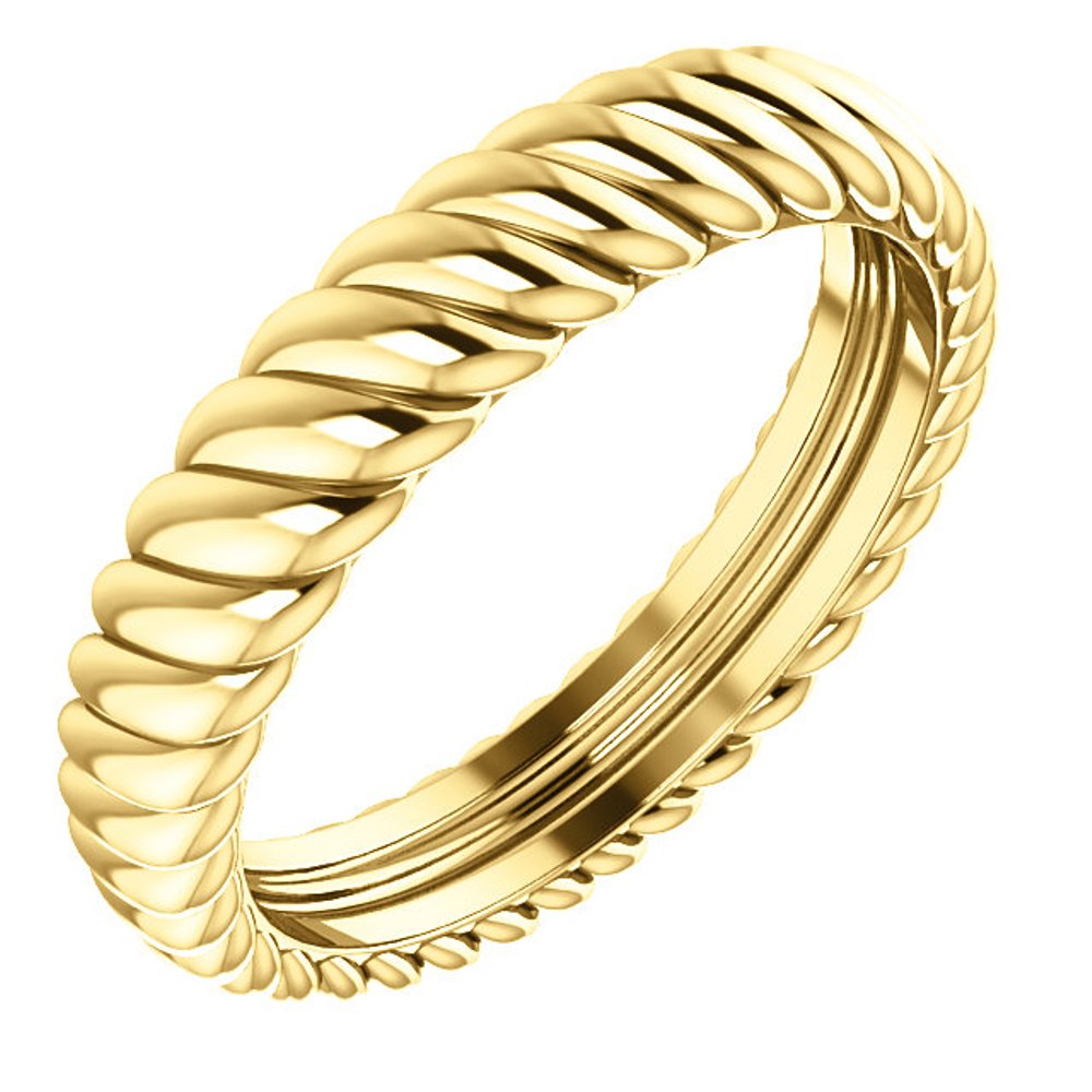 14k Yellow Gold 3.75mm Thick Rope Band