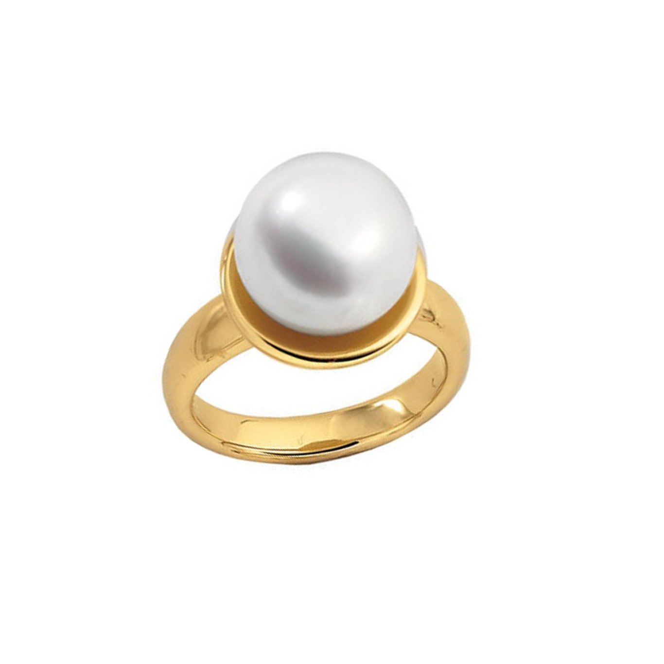 18K Yellow South Sea Cultured Pearl Ring