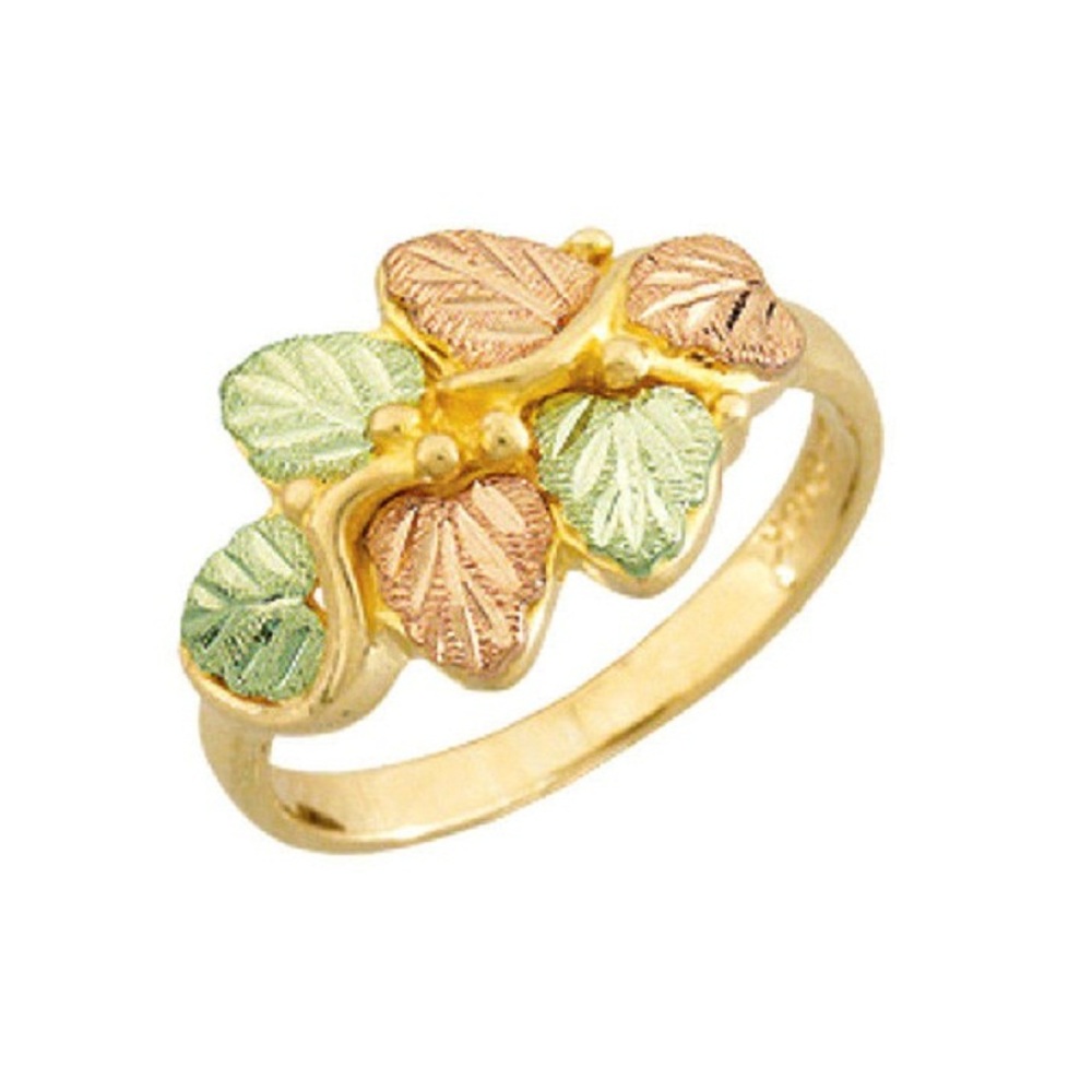 10k Yellow Gold Leaves ring and Black Hills Gold motif.
