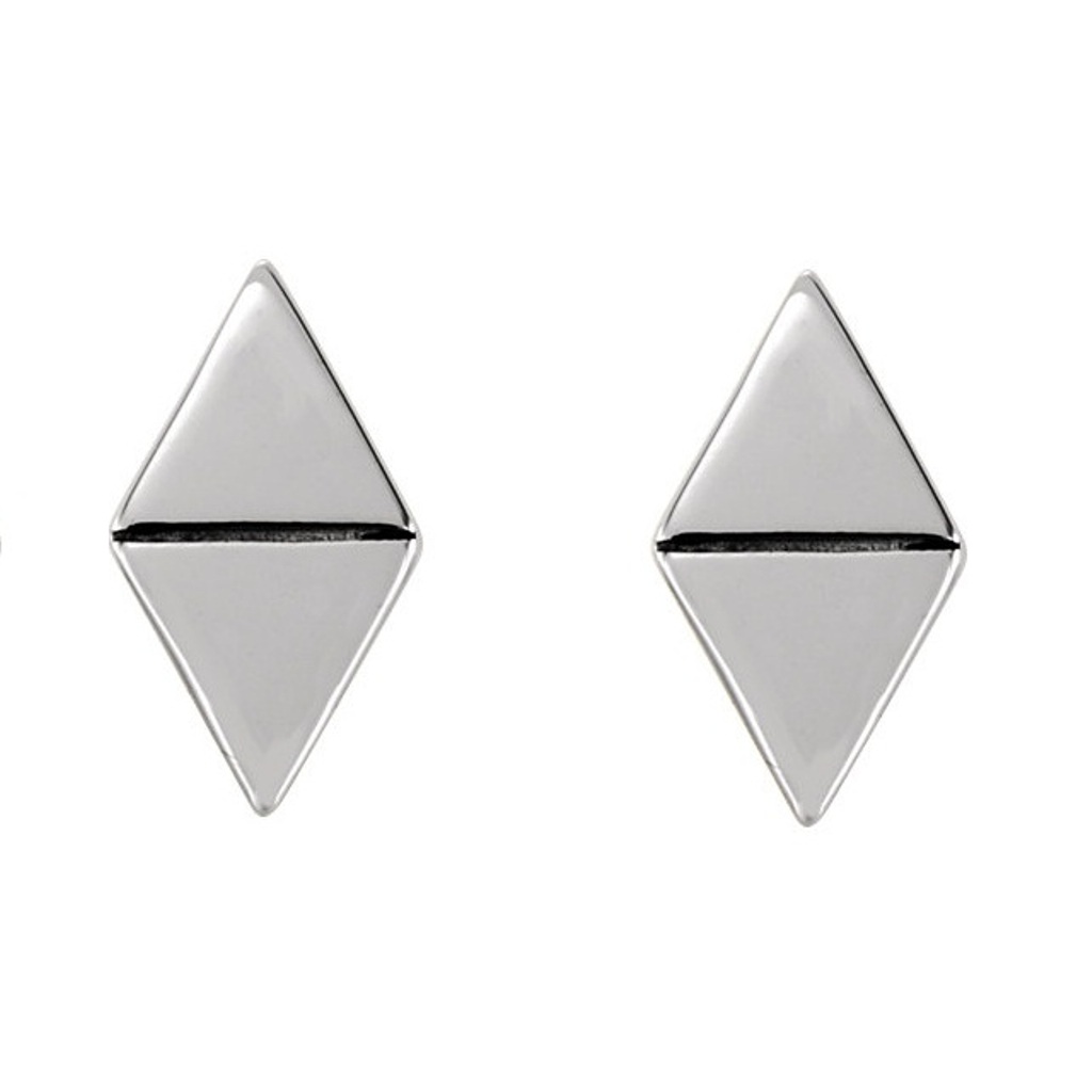 Geometric Triangle Stud Earrings