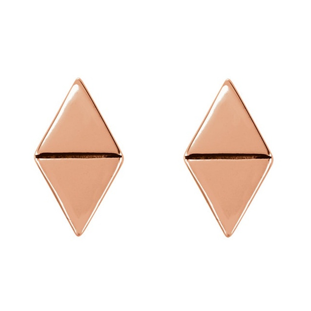 Geometric Triangle Stud Earrings