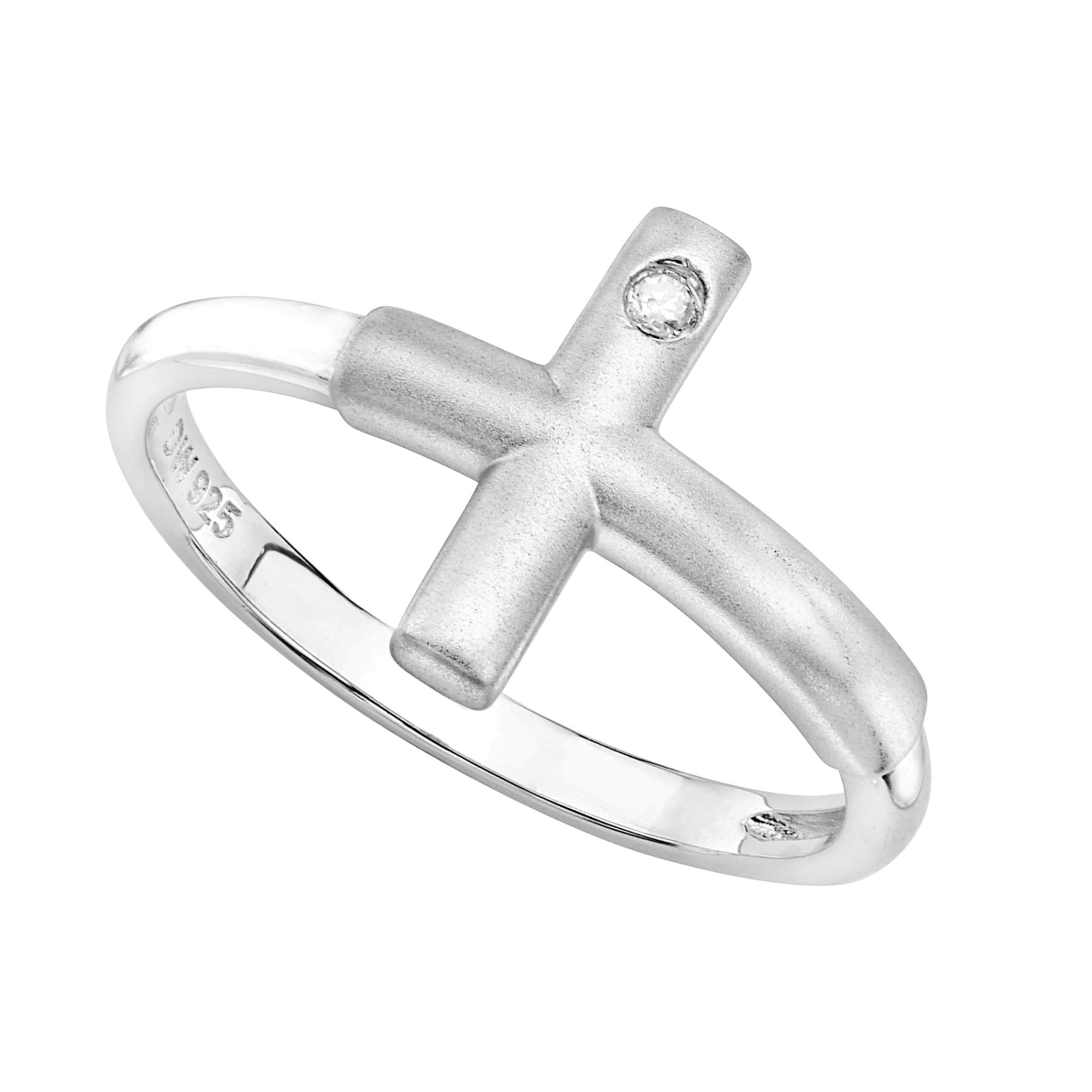 Cross Ring, Sterling Silver